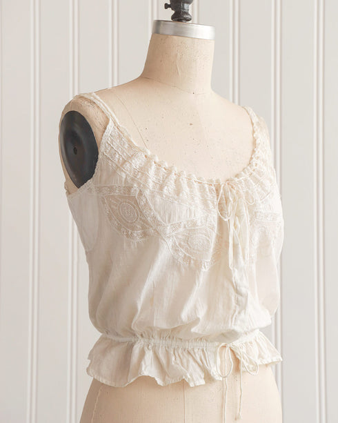 Antique 1910s Lace Inserts Top